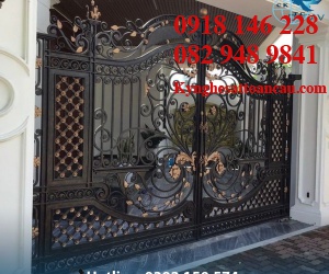 Cửa cổng sắt mỹ thuật CCS114