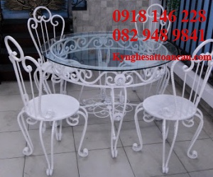 BÀN GHẾ SẮT MỸ THUẬT BS4