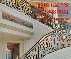 Cầu thang sắt mỹ thuật LC005