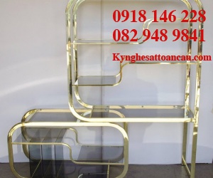 Kệ Inox mạ vàng cao cấp KIXM06