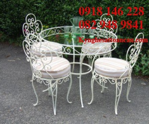BÀN GHẾ SẮT MỸ THUẬT GS2
