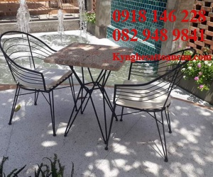 BÀN GHẾ SẮT MỸ THUẬT 41A