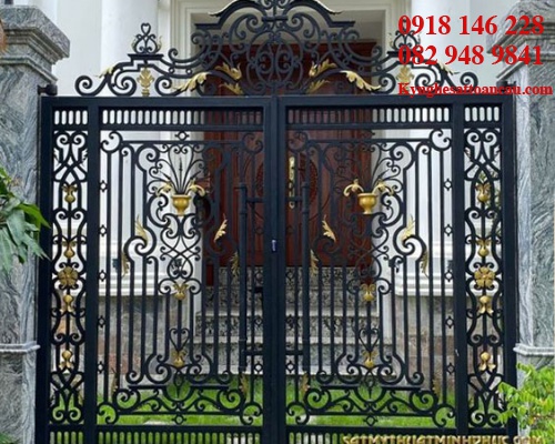 Cửa cổng sắt mỹ thuật CC S25
