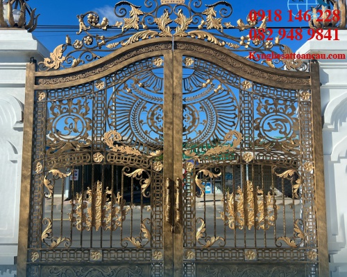 Cửa cổng sắt mỹ thuật CC S23