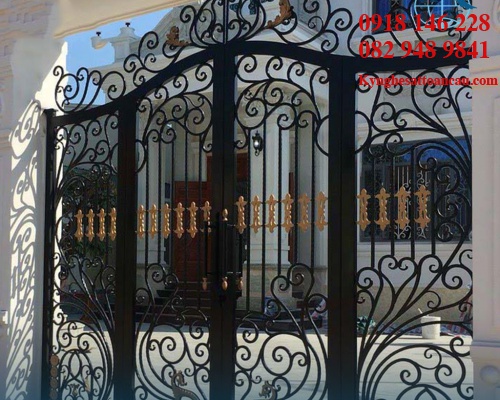 Cửa cổng sắt mỹ thuật CC S21