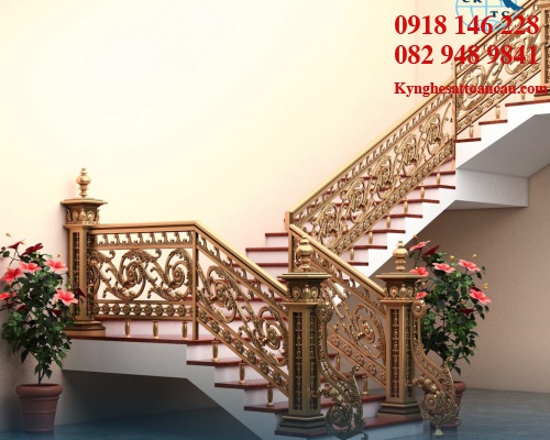 Cầu thang nhôm đúc CTN02