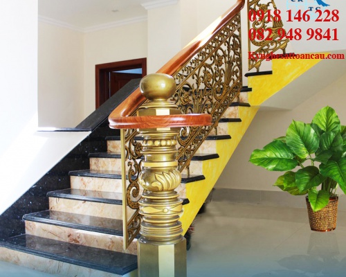Cầu thang nhôm đúc CTN04