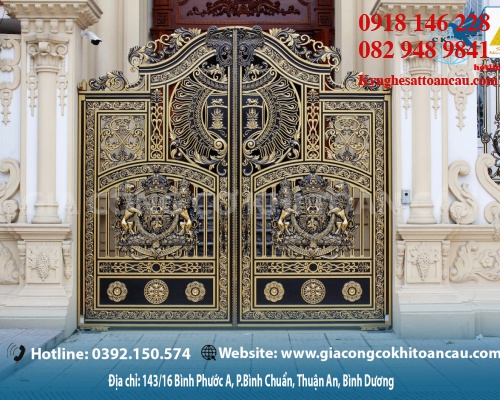 Cửa cổng nhôm đúc ND03