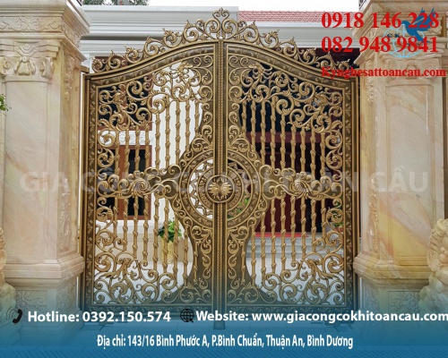 Cửa cổng nhôm đúc ND04