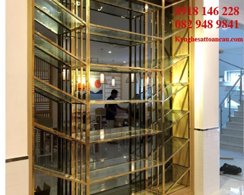 Kệ Inox mạ vàng cao cấp KIXM27