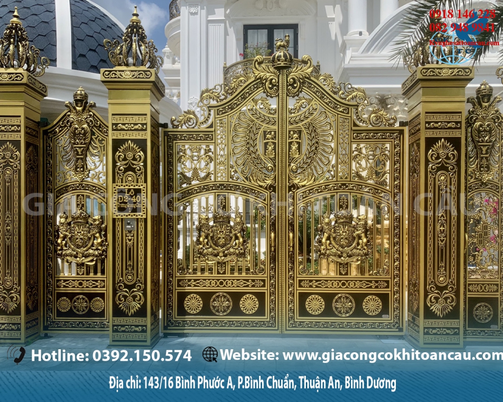 Cửa cổng nhôm đúc ND01