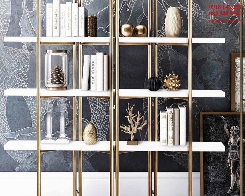 Kệ Inox mạ vàng cao cấp KIXM23