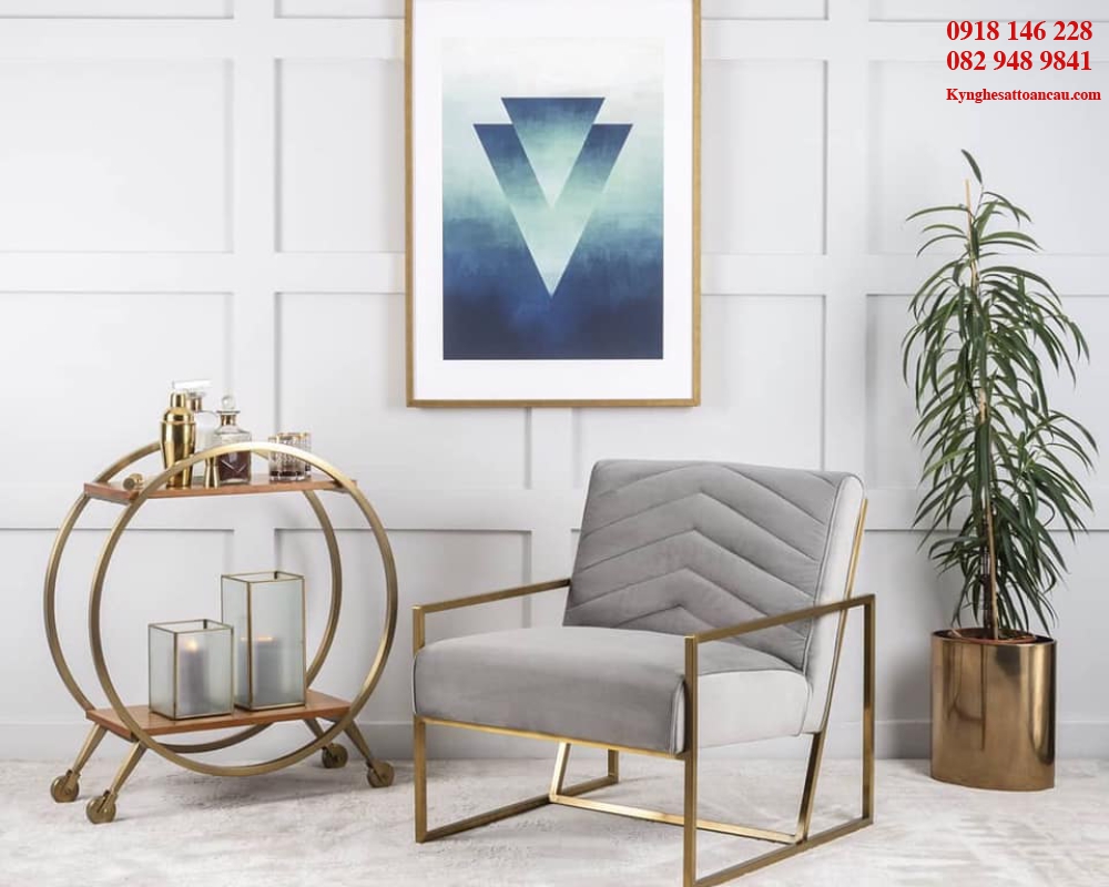 Bàn ghế inox xi mạ I18