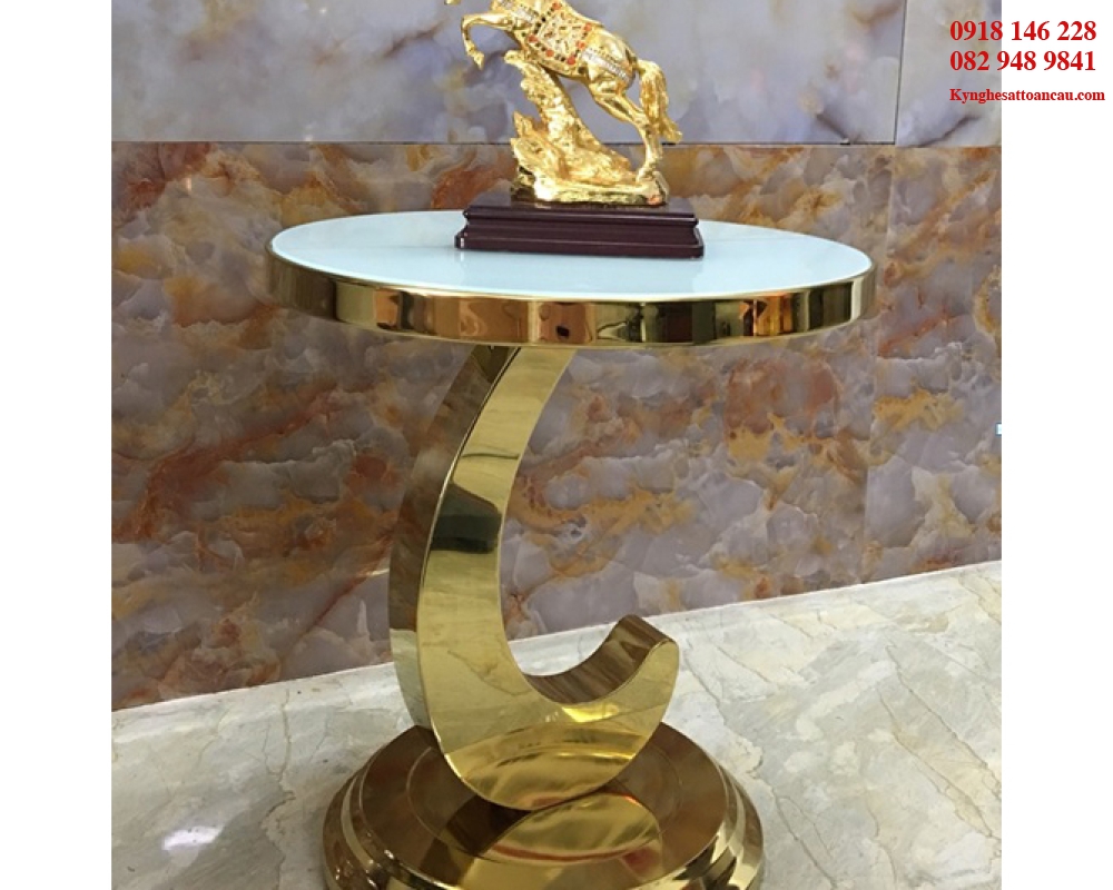 Bàn Trang Trí Inox xi mạ I15