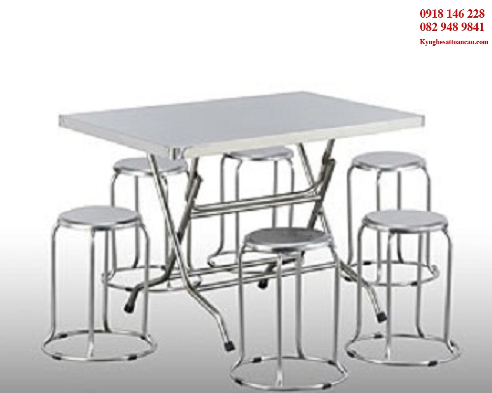 BÀN GHẾ INOX ĐẸP B1