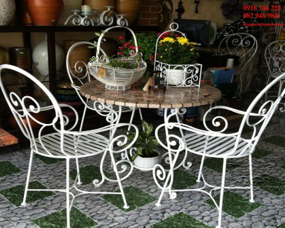 Bàn ghế sắt mỹ thuật BS21