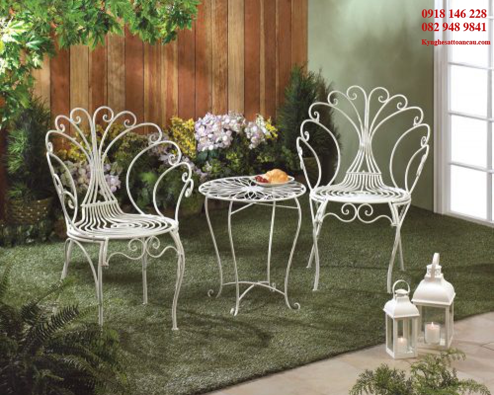 Bàn ghế sắt mỹ thuật BS24