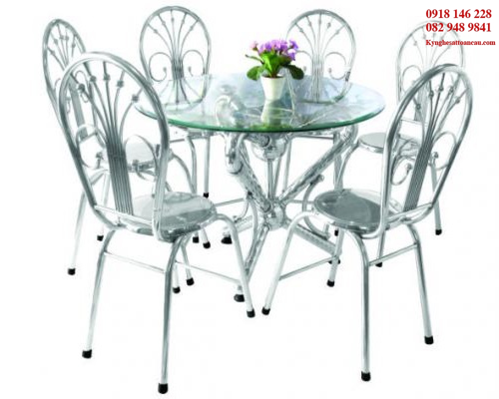 BÀN GHẾ INOX ĐẸP B18
