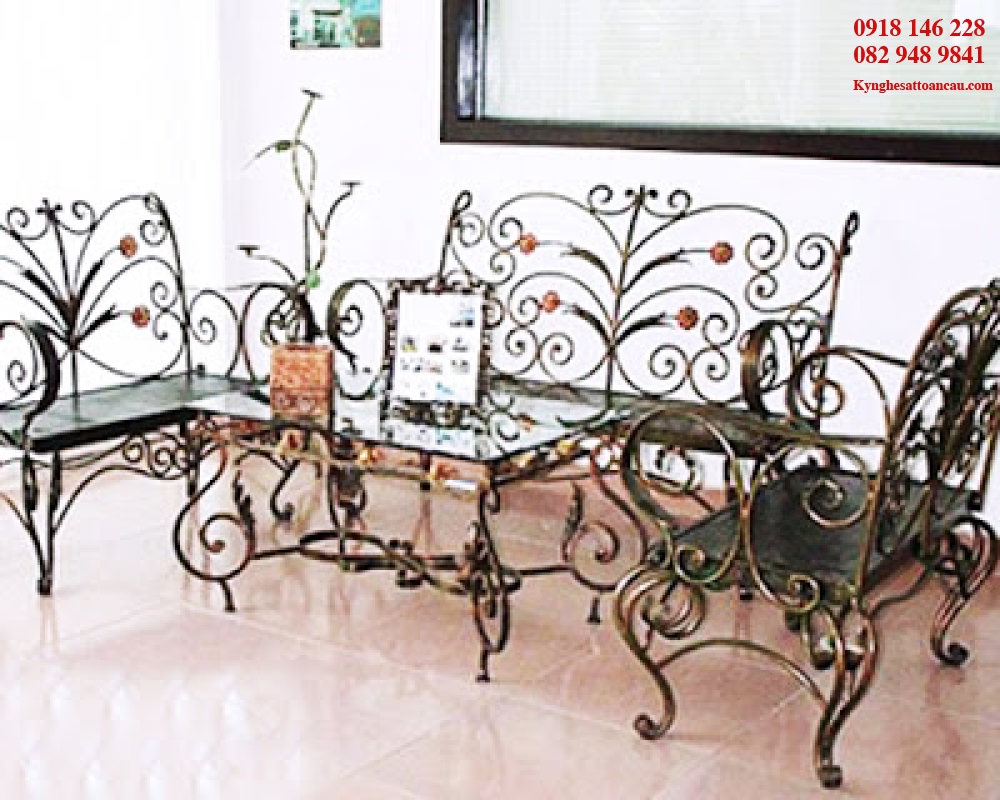 Bàn ghế sắt mỹ thuật BS27