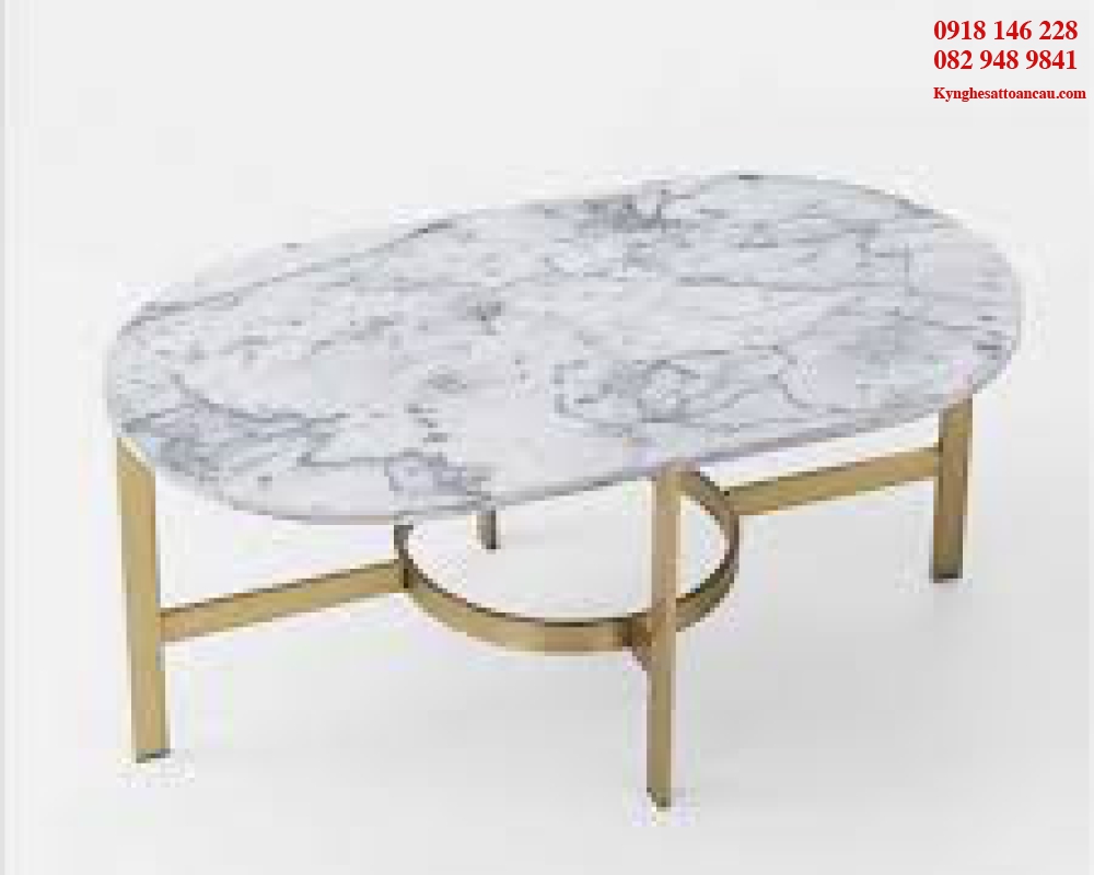 Bàn trà inox mạ vàng BTI01