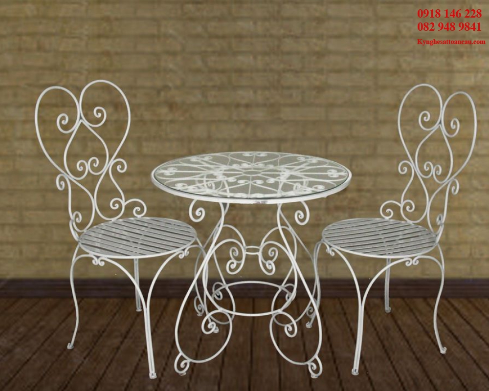 BÀN GHẾ SẮT MỸ THUẬT hk03