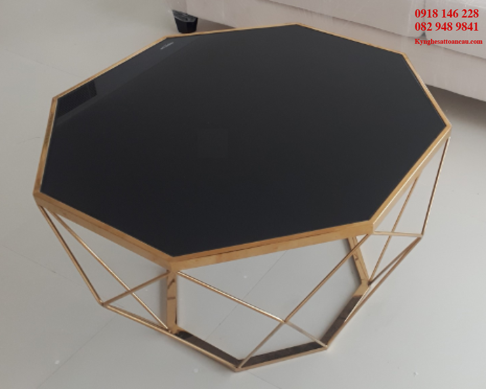 Bàn trà inox xi mạ BTI04