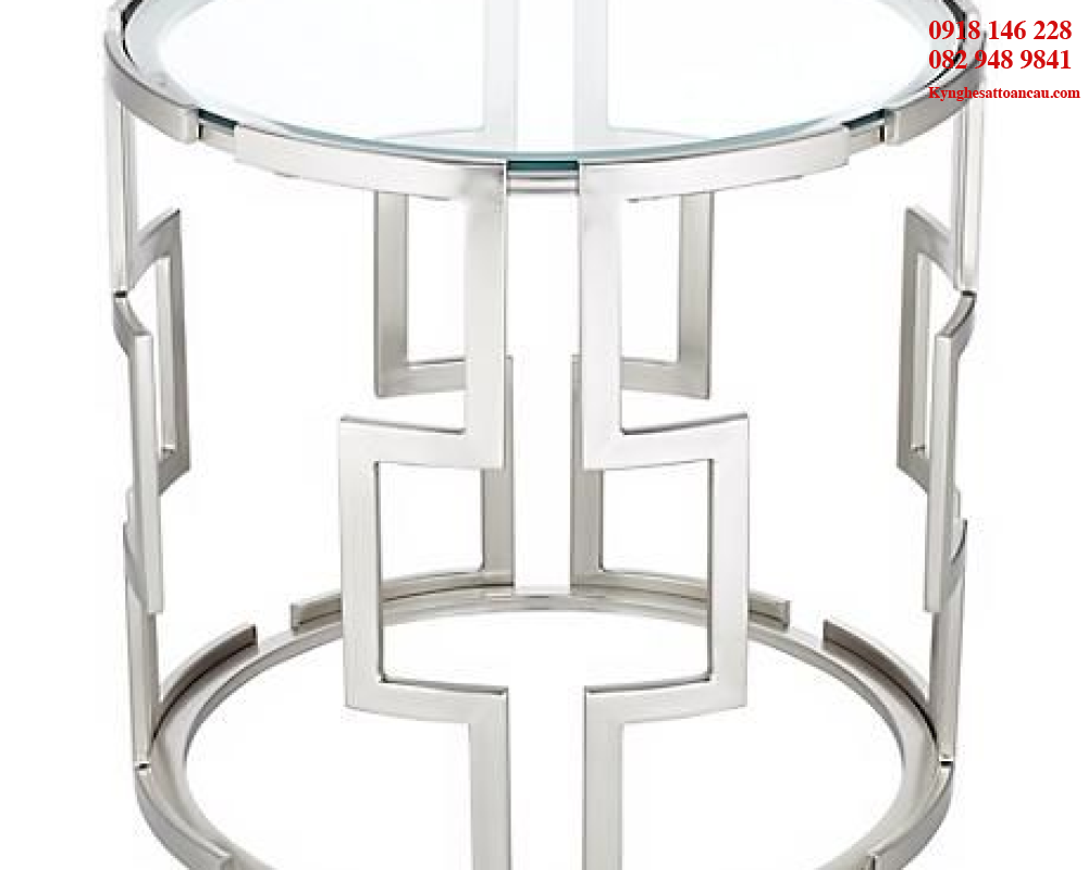 Bàn trà inox xi mạ BT1(3)