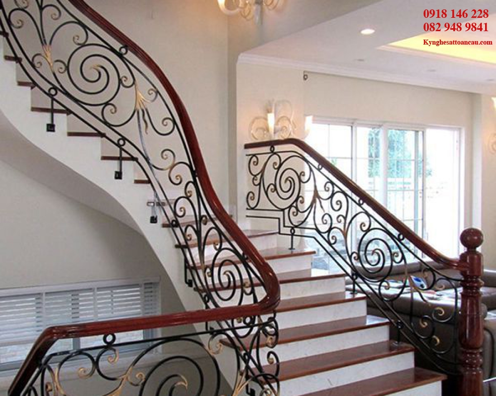 Cầu thang sắt mỹ thuật I139