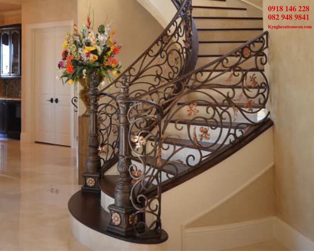 Cầu thang sắt mỹ thuật I140