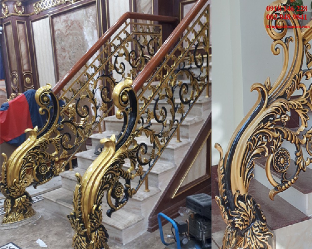 Cầu thang nhôm đúc CTN22