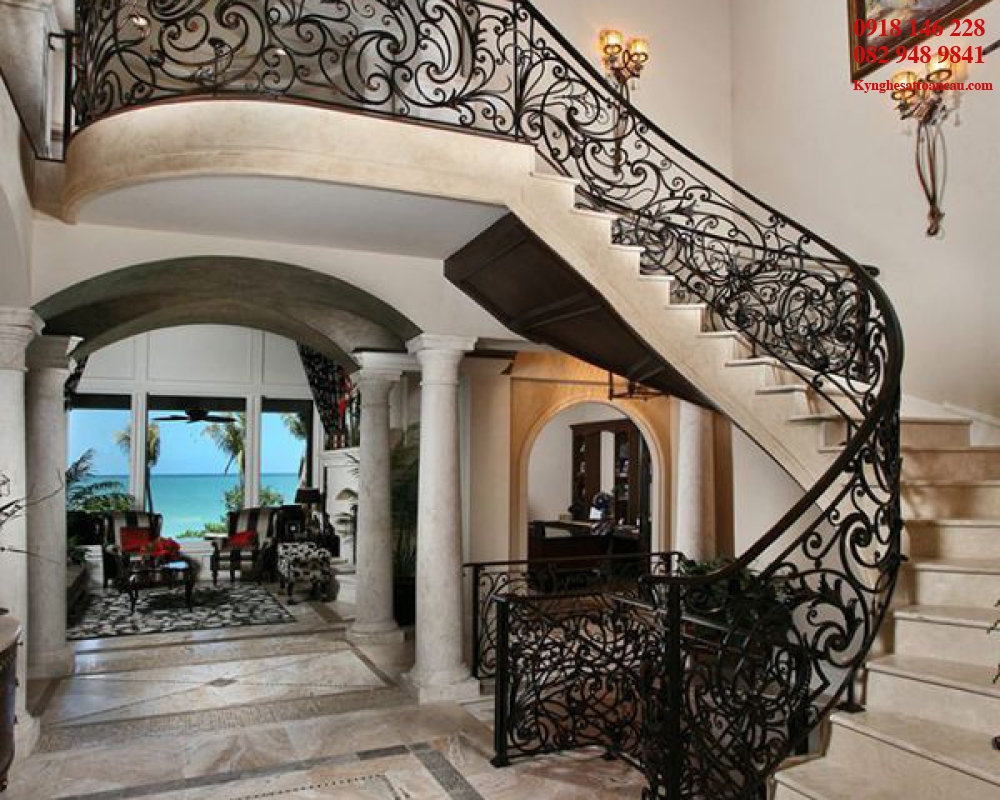 Cầu thang sắt mỹ thuật C135