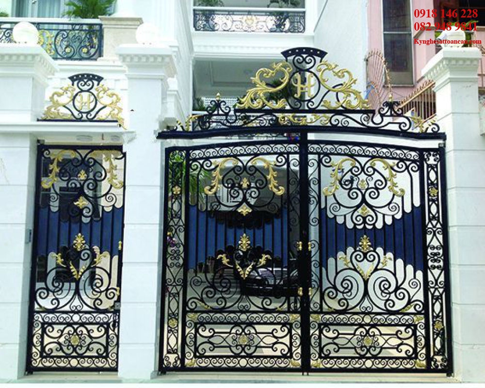 Cửa cổng sắt mỹ thuật CCS87