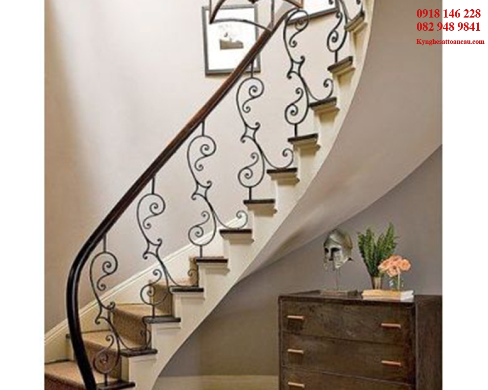 Cầu thang sắt mỹ thuật CT34