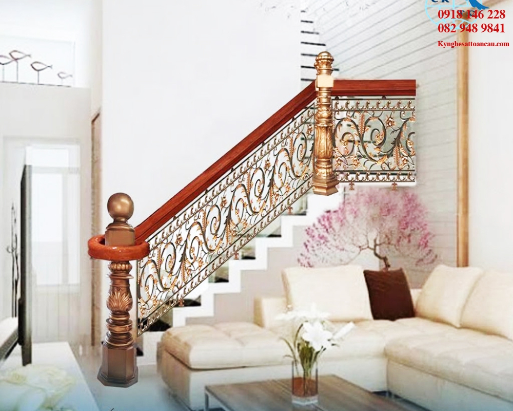 Cầu thang nhôm đúc CTN01