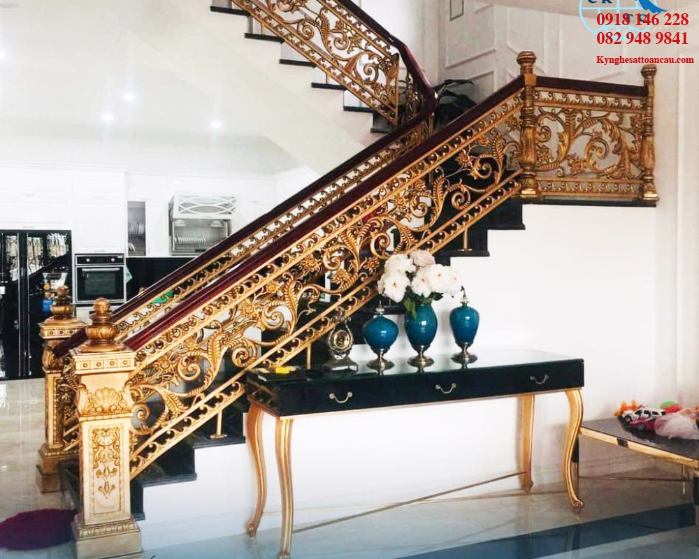 Cầu thang nhôm đúc CTN03