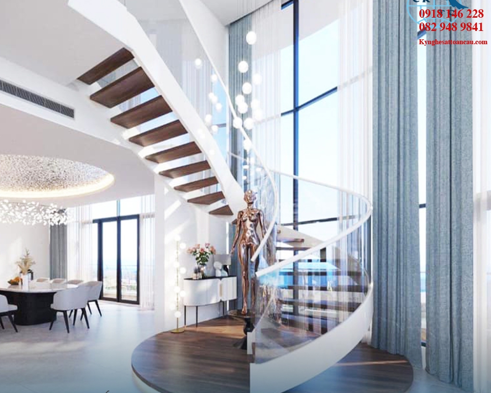 Cầu thang xoắn ốc CTX43 tại Dĩ An