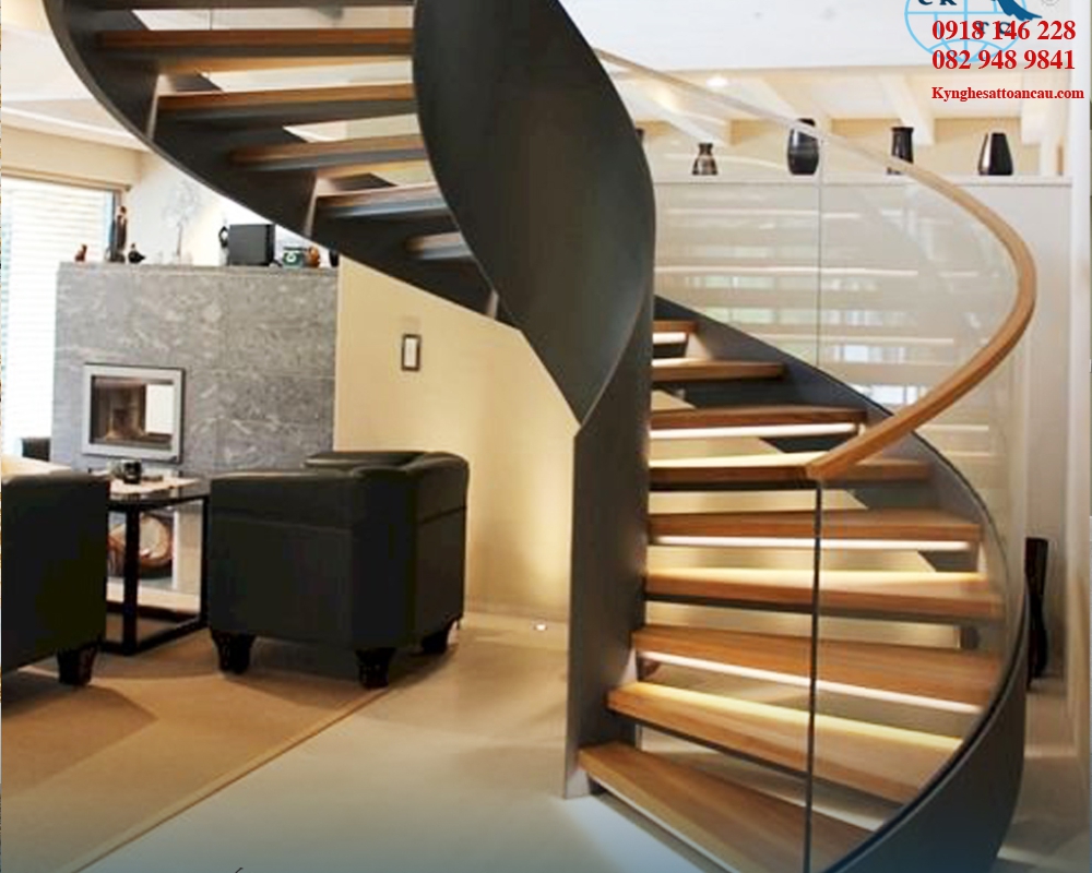 Cầu thang xoắn ốc CTX46 tại Dĩ An Bình Dương