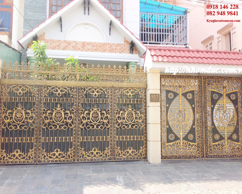 Cửa cổng nhôm đúc CN14