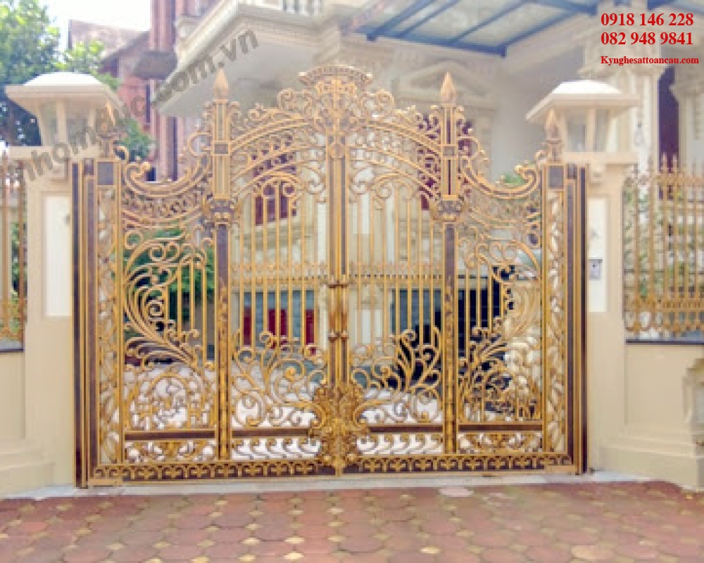 Cửa cổng nhôm đúc CN3