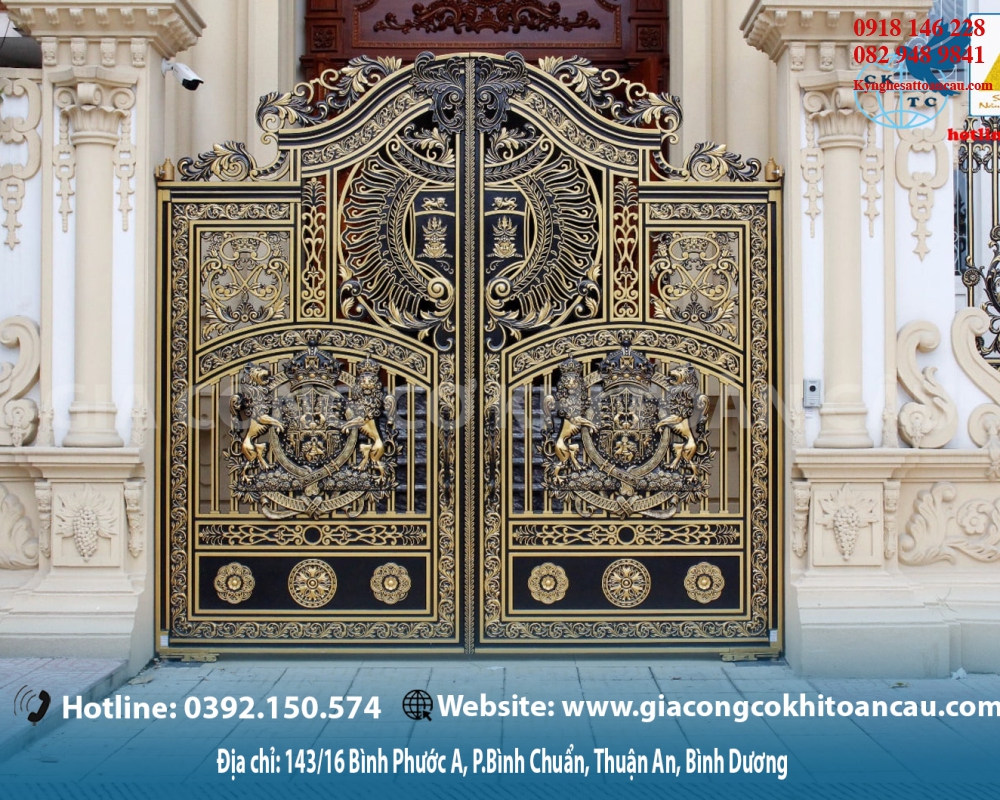 Cửa cổng nhôm đúc ND03