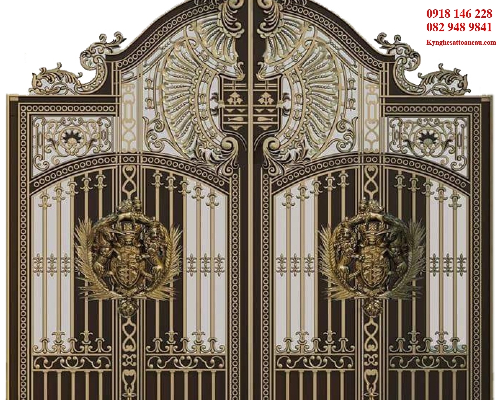 Cửa cổng nhôm đúc 15