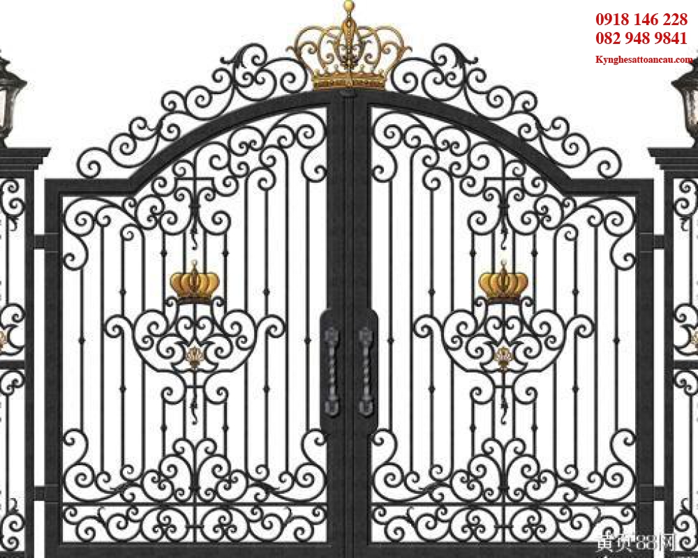 Cửa cổng sắt mỹ thuật CCS107