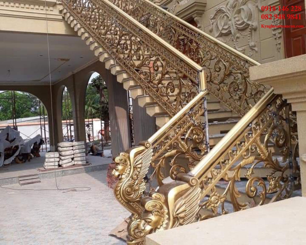 Cầu thang sắt mỹ thuật LC004