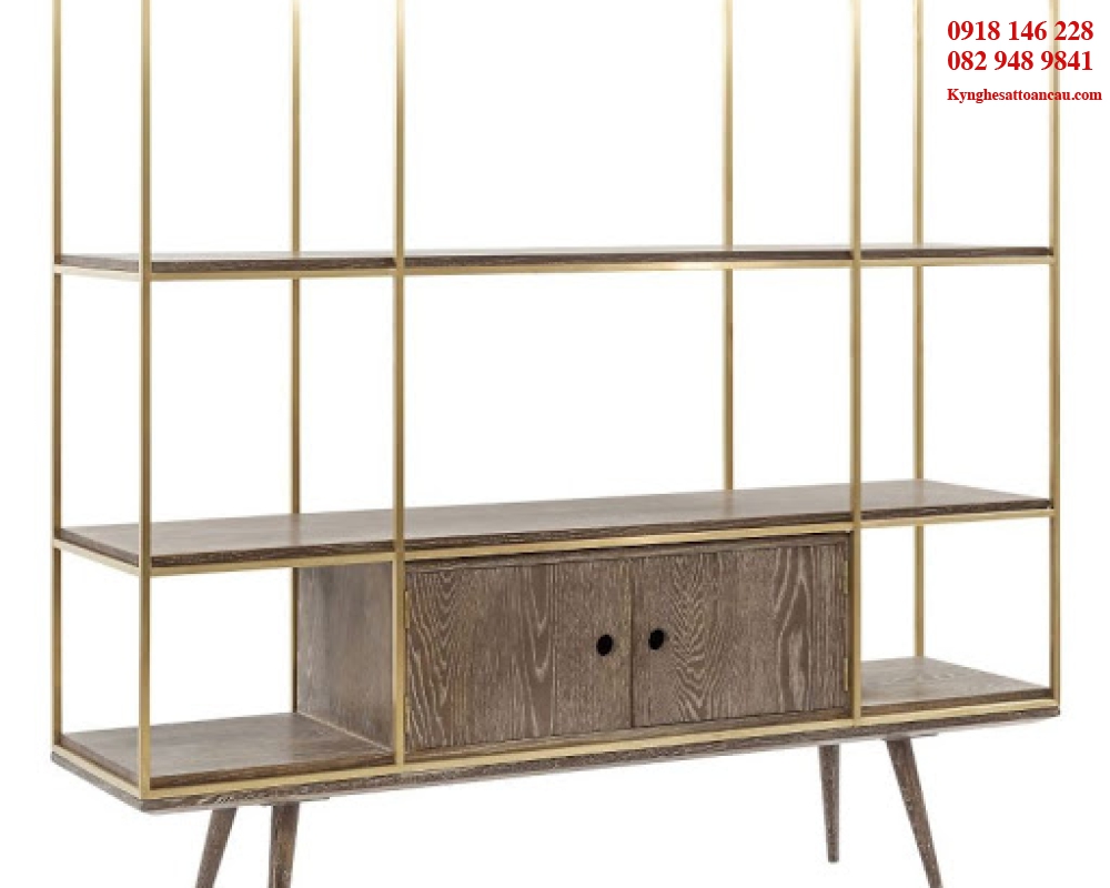 Kệ inox mạ vàng cao cấp KTIXM02