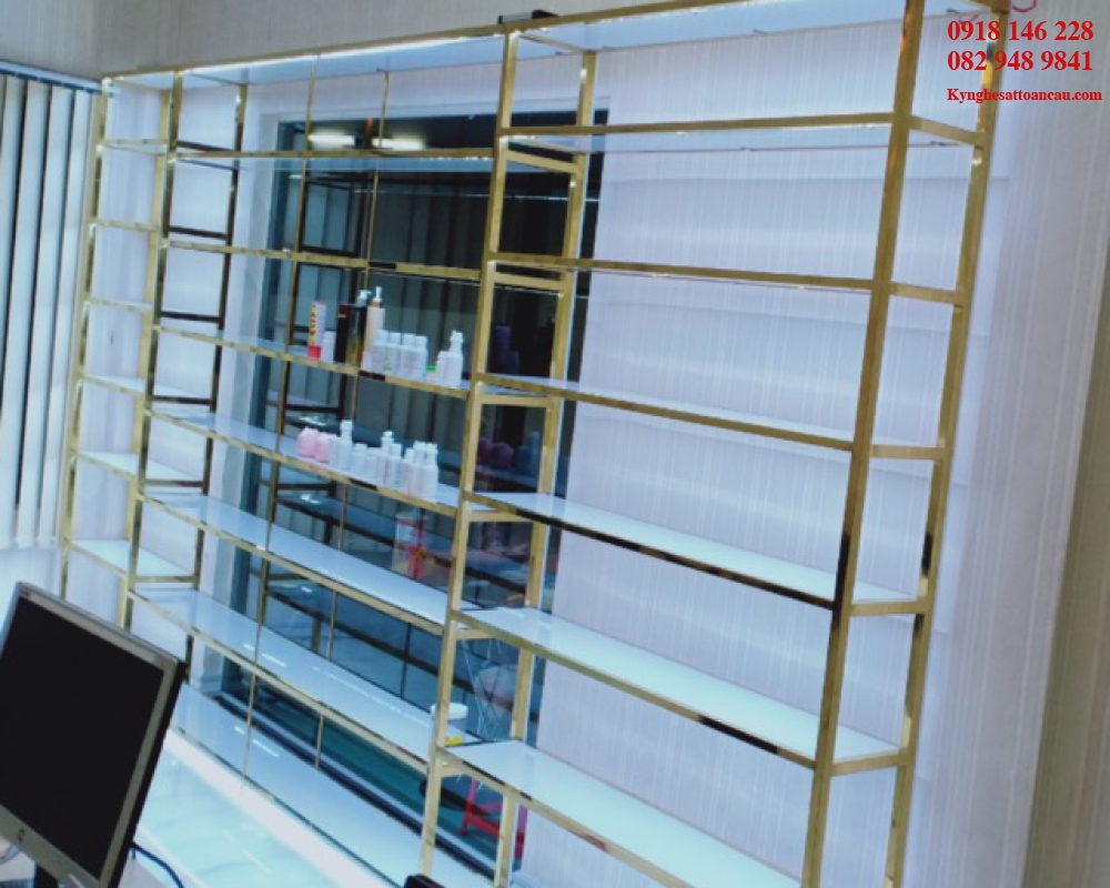 Kệ Inox mạ vàng cao cấp KIXM16