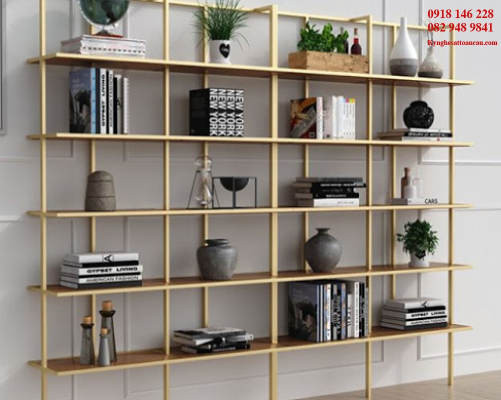 Kệ inox mạ vàng cao cấp KTIXM03