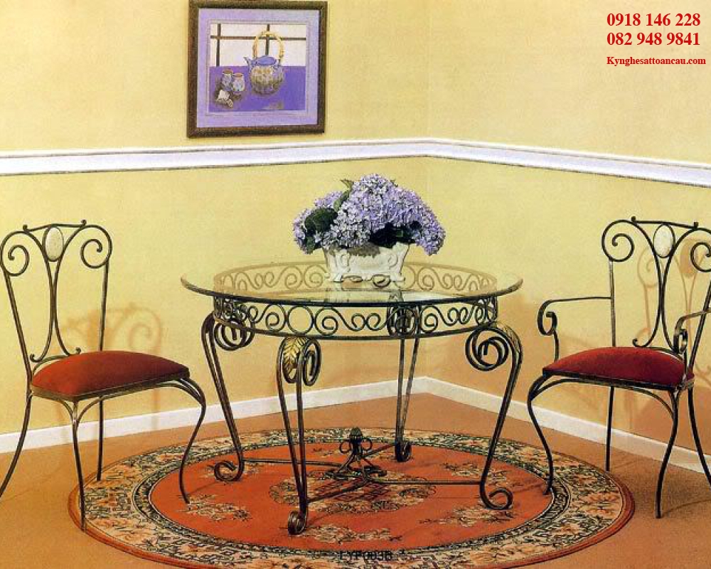 BÀN GHẾ SẮT MỸ THUẬT GS12