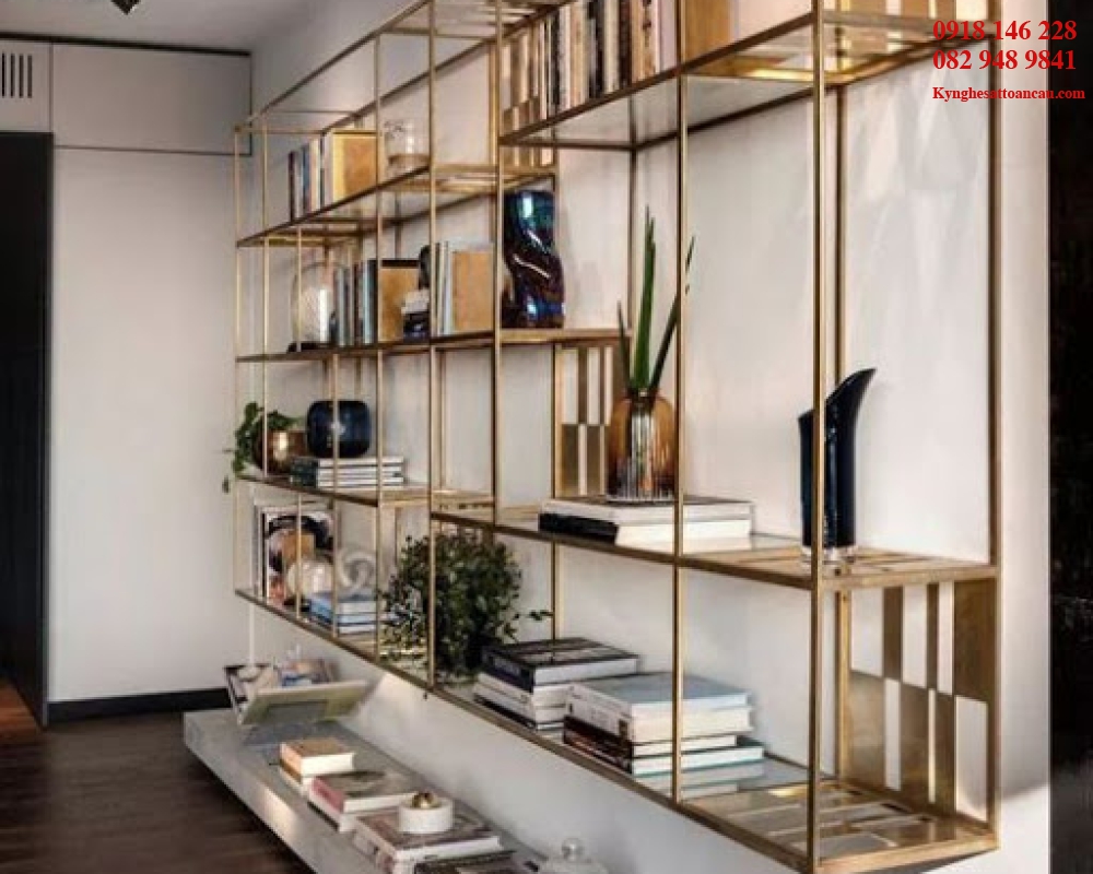 Kệ Inox mạ vàng cao cấp KIXM19