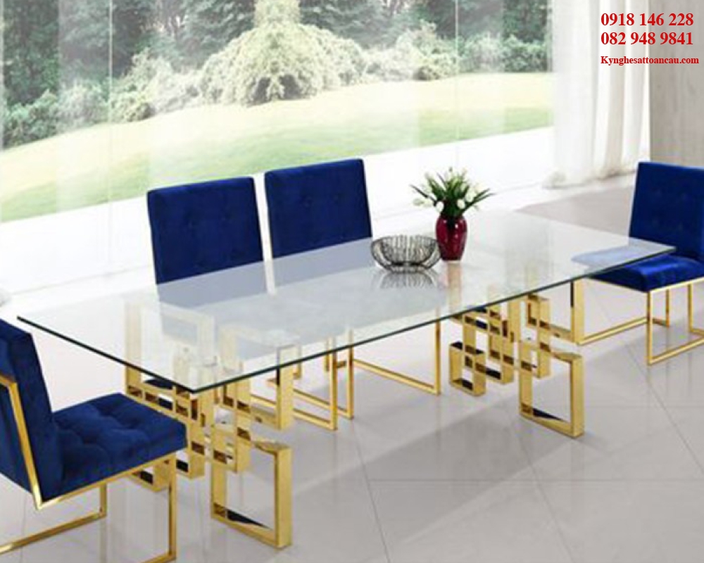 Bàn ghế inox xi mạ 3112