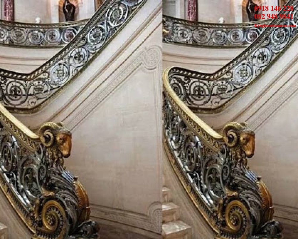 CẦU THANG NHÔM ĐÚC ĐẸP N49